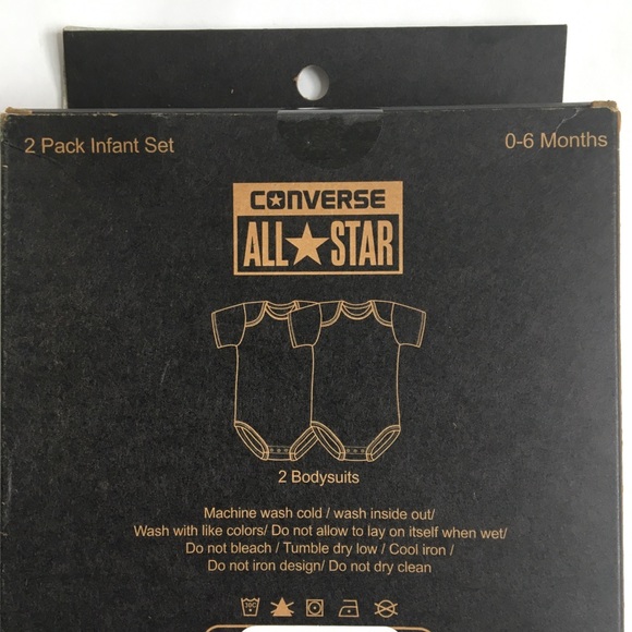NWT Converse 2 Pack Infant Set Body Suits 0-6M - Picture 5 of 6